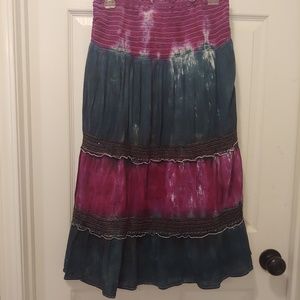 Boho tie dye skirt